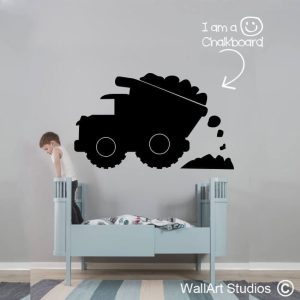 Chalkboard Construction Truck Wall Sticker