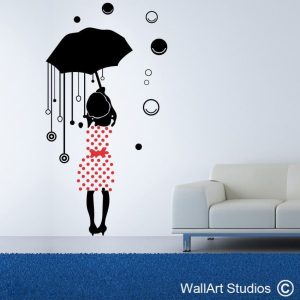 Retro Umbrella Girl