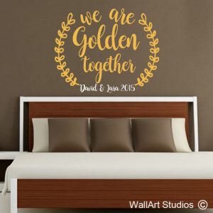 Golden Anniversary Monogram Wall Decal
