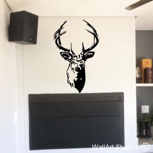Stag's Head Wall Art Decal