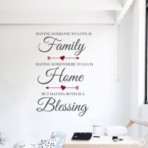 Family, Home, Blessing Wall Art Sticker