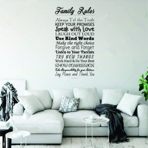 Family Rules Wall Decal