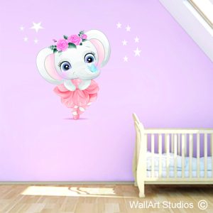 Dancing Baby Elephant Wall Sticker