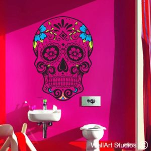 Mexican Sugar Skull Wall Tattoo