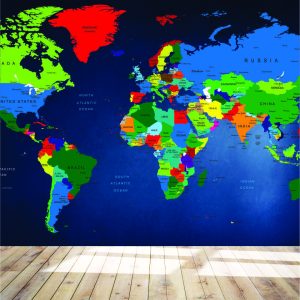World Map Wall Mural
